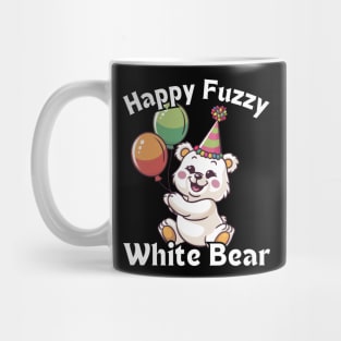 Happy Party White Bear Mug